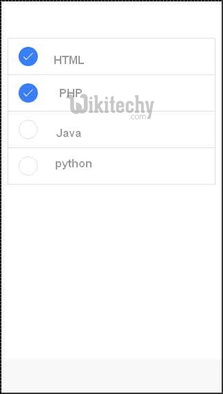  ionic checkbox list